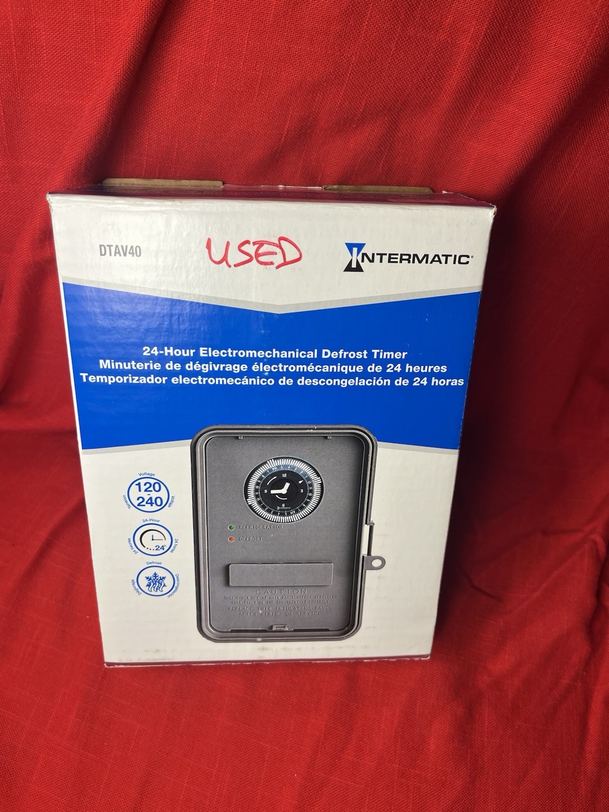 INTERMATIC DTAV40 DefrostControlTimer, SPST-NC, 120-240VAC 20XF94