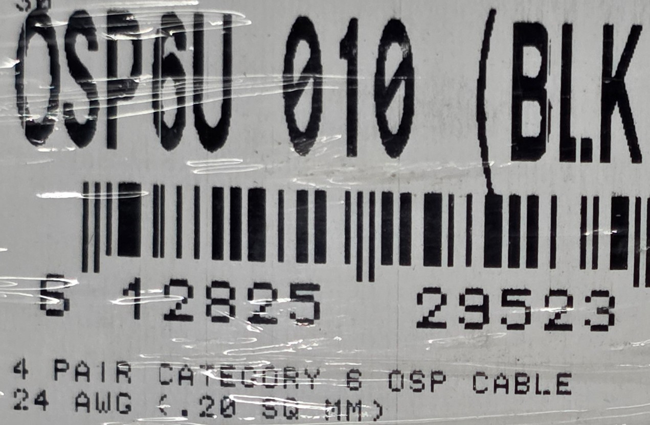 Belden OSP6U 24/4P CAT6 UTP Outside Plant Flooded Network Cable OSP Black /100ft Belden OSP6U 24/4P CAT6 UTP Outside Plant Flooded Network Cable OSP Black /100ft