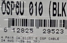 Belden OSP6U 24/4P CAT6 UTP Outside Plant Flooded Network Cable OSP Black /100ft picture