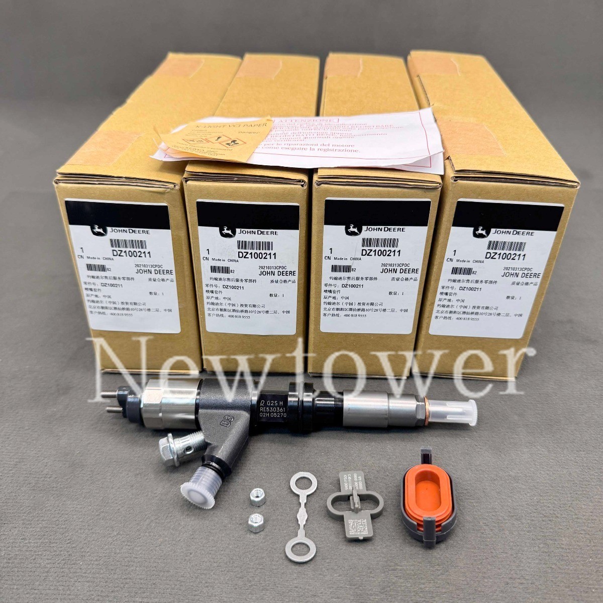 4X New Fuel Injector DZ100211 FOR John Deere 4045T 6068T 095000-6320 RE530361 4X New Fuel Injector DZ100211 FOR John Deere 4045T 6068T 095000-6320 RE530361