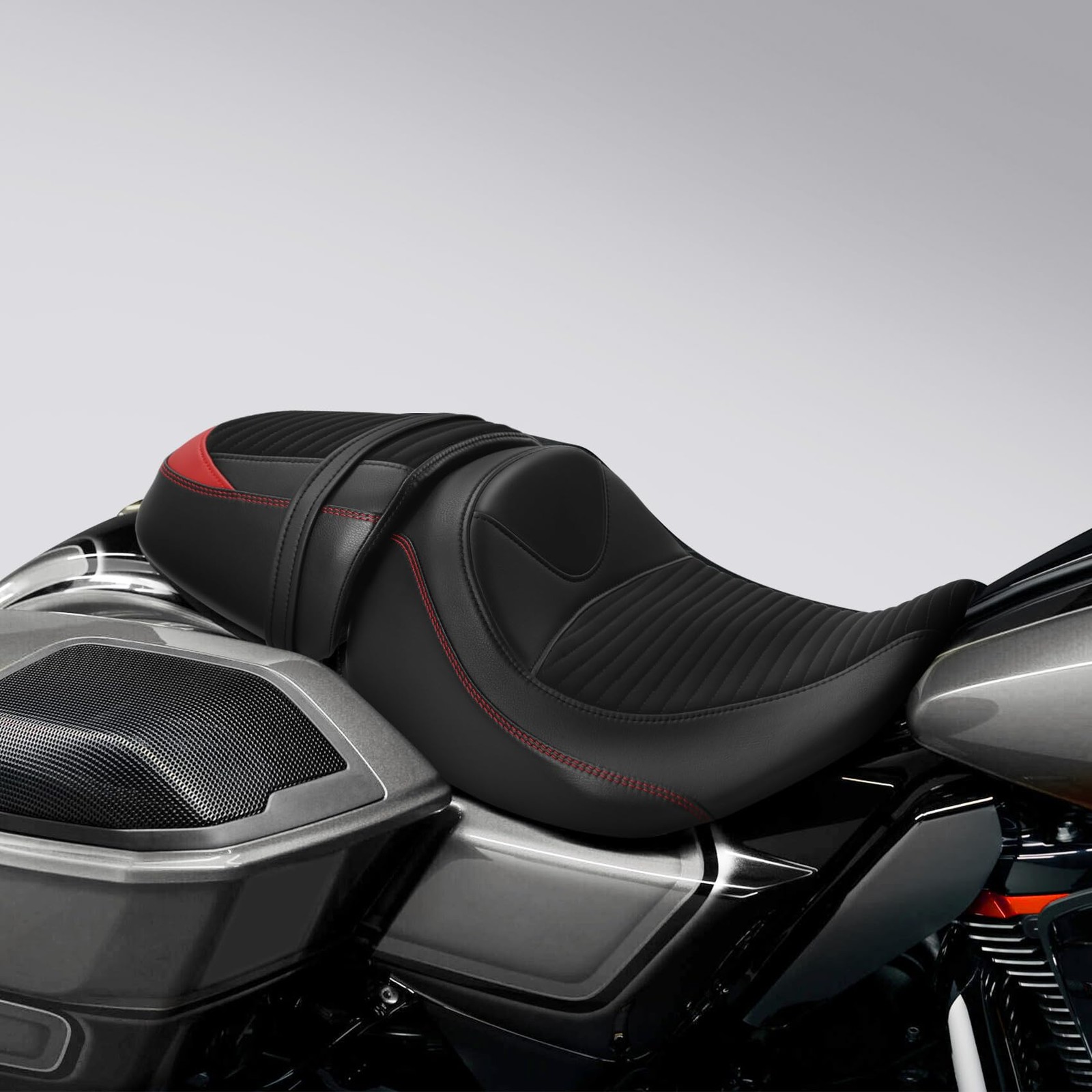 Motorcycle Two Up Seat for Harley CVO Street Glide Road Glide 2023-2025 Motorcycle Two Up Seat for Harley CVO Street Glide Road Glide 2023-2025