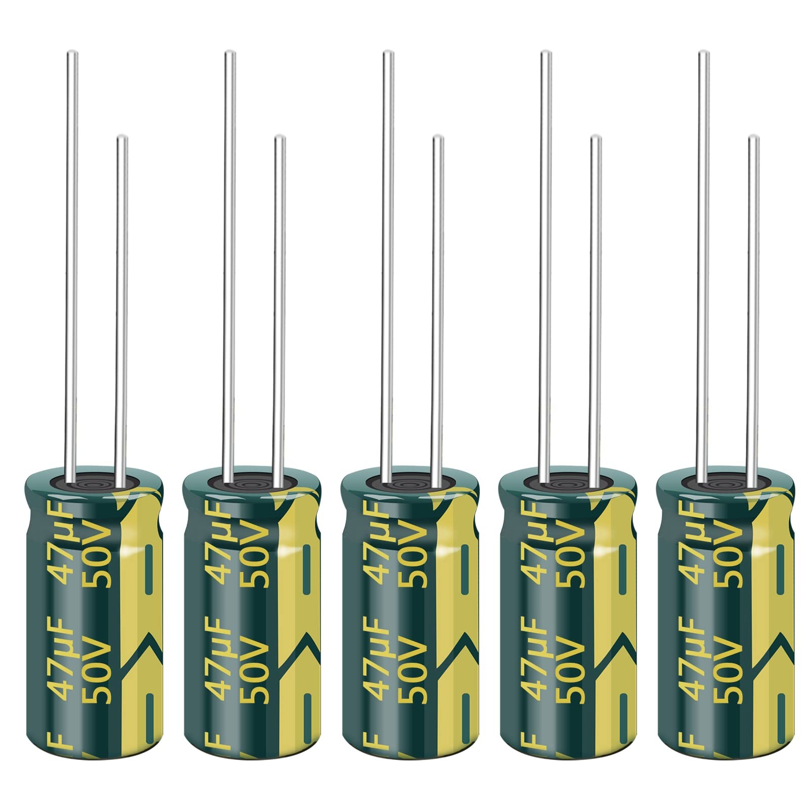 Cermant 20pcs 50V 47uF 6x12mm Aluminum Electrolytic Capacitors | High frequen...