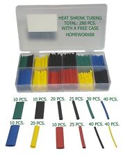 280 PCS. SLEEVING WRAP WIRE CAR ELECTRICAL CABLE TUBE KIT HEAT SHRINK TUBE 2:1 picture