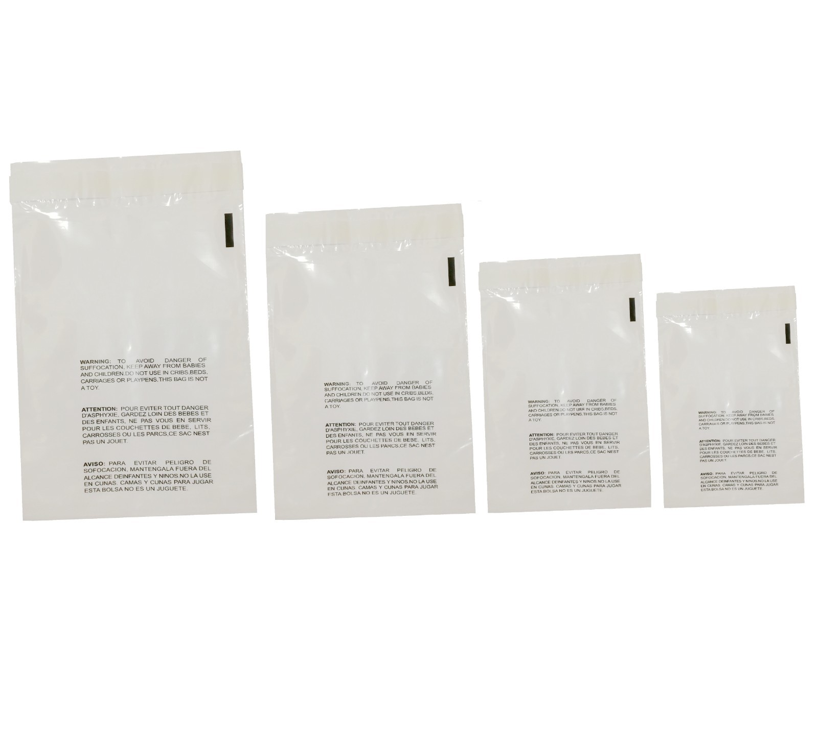 Poly Bags Suffocation Warning Clear Merchandise 1.5 mil For Amazon Poly Bags Suffocation Warning Clear Merchandise 1.5 mil For Amazon