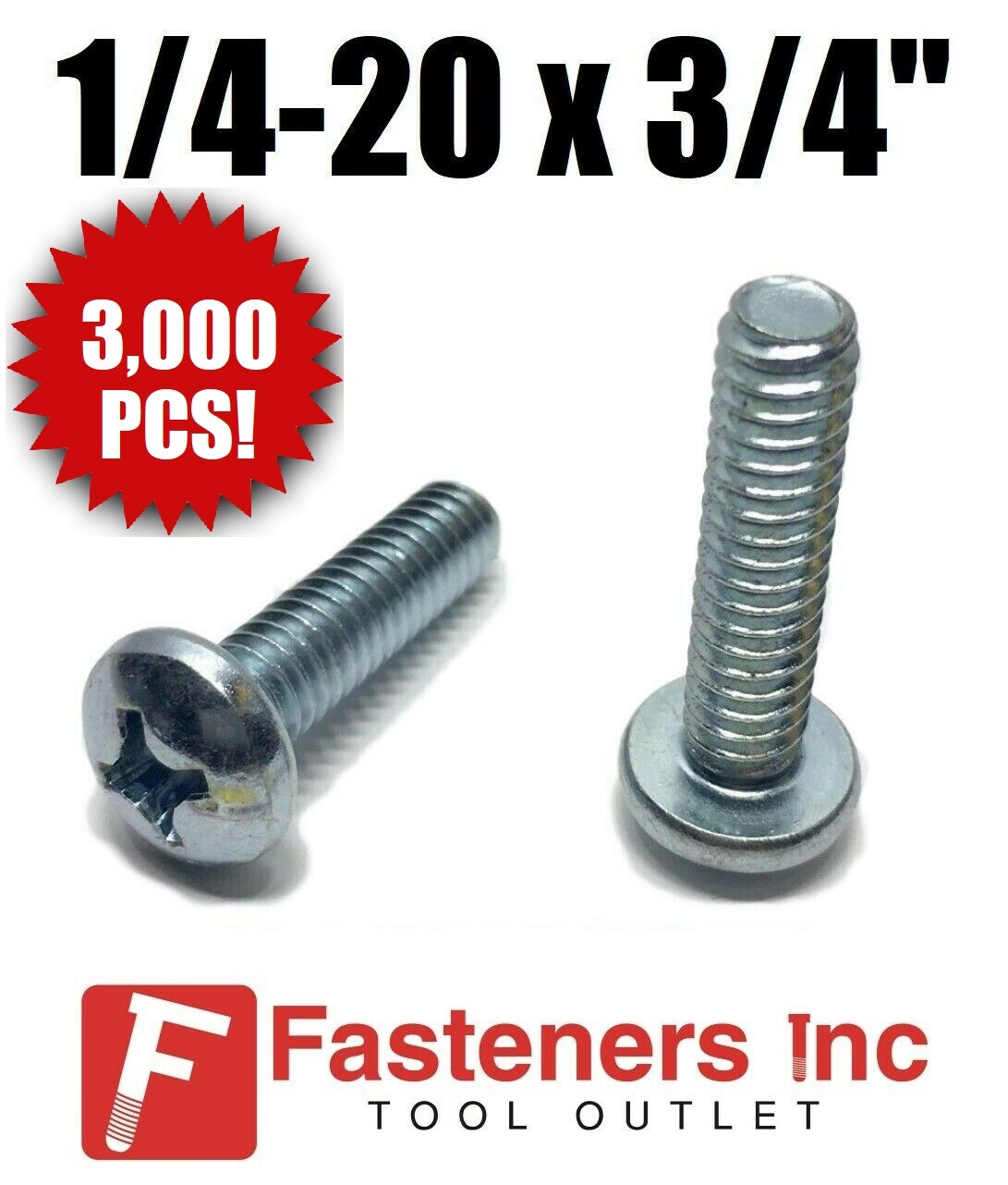 (Qty 3000) 1/4-20 x 3/4 (Qty 3000) 1/4-20 x 3/4