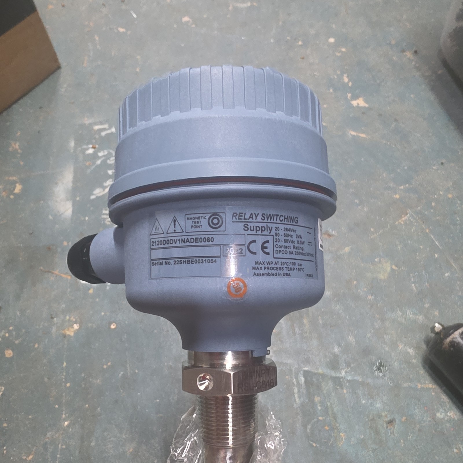 Emerson Rosemount 2120 D0DV1NADE0060 Wet/dry Vibratory Fork Level Switch