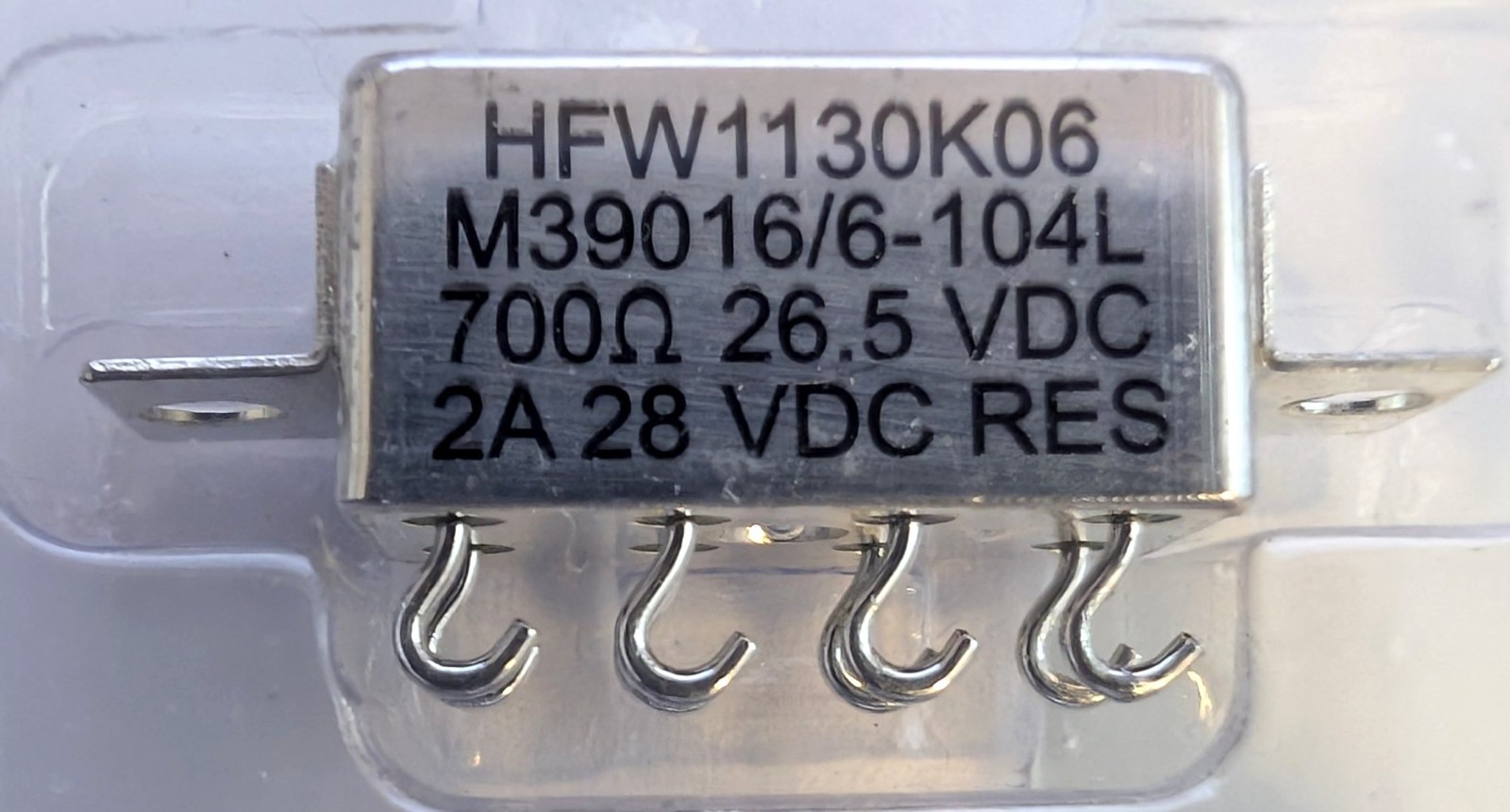 Lot of 20 TE CII HFW1130K06 M39016/6-104L Hermetic Relay DPDT 26.5V 2A NOS Lot of 20 TE CII HFW1130K06 M39016/6-104L Hermetic Relay DPDT 26.5V 2A NOS
