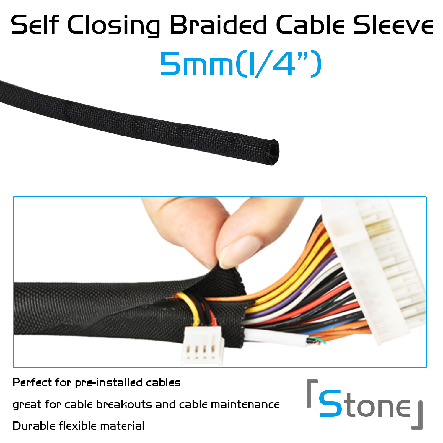 Braided Split Sleeving Wire Loom Tubing Cable insulated Sleeve Cord Protector Braided Split Sleeving Wire Loom Tubing Cable insulated Sleeve Cord Protector