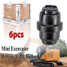 6PCS Black Bottom Track Roller For John Deere 50G Excavator Undercarriage picture