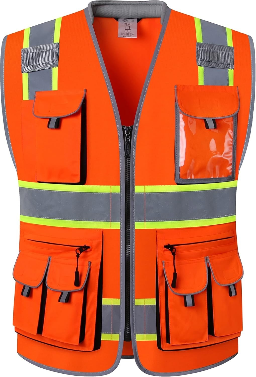 Chaleco Seguridad 10 Bolsillos ANSI Amarillo Naranja Reflectante Calidad Chaleco Seguridad 10 Bolsillos ANSI Amarillo Naranja Reflectante Calidad
