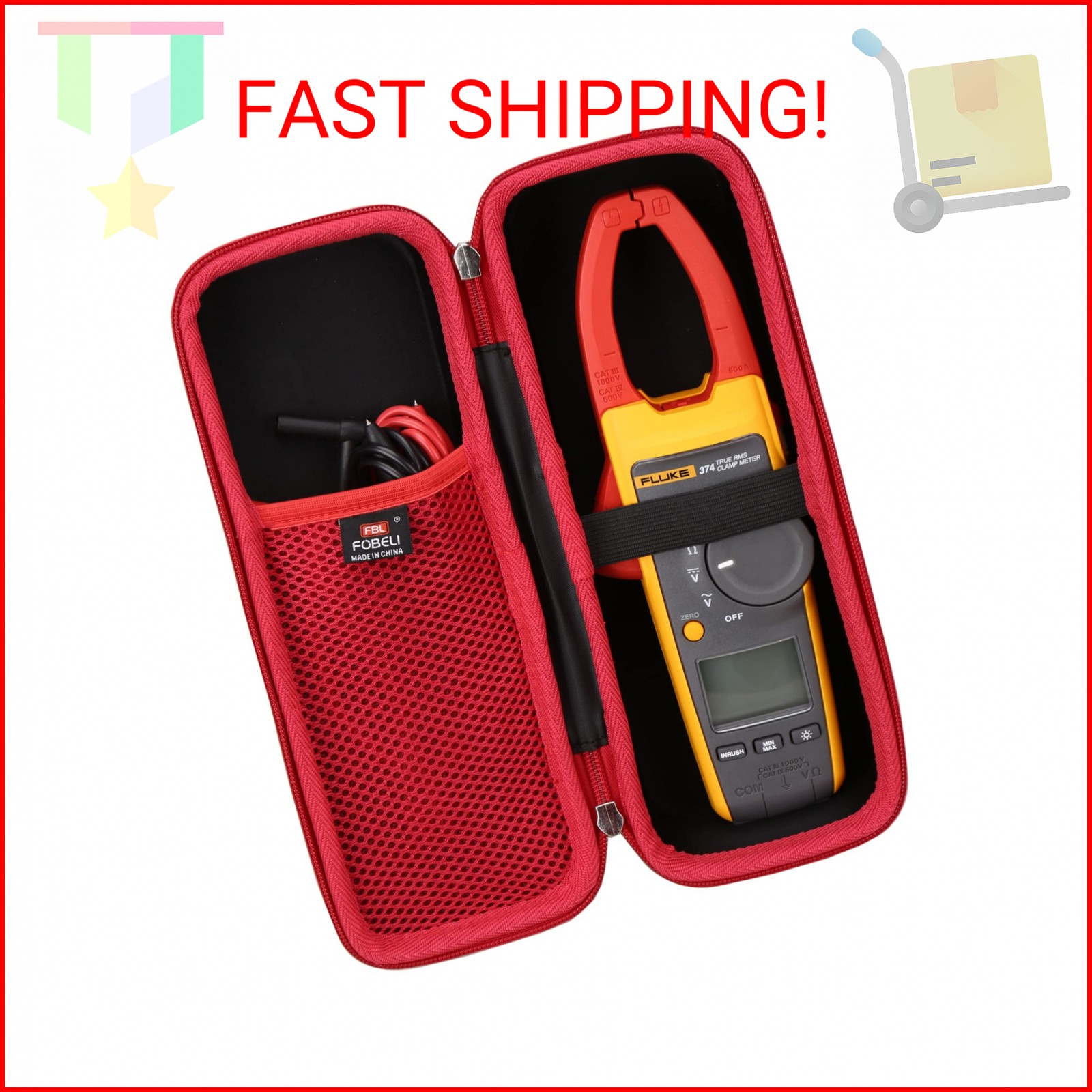 FBLFOBELI EVA Hard Carrying Case for Fluke 376/374/375FC 1000A TRMS/Milwaukee 22