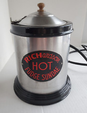Richardson By Helmco Hot Fudge Warmer Server Dispenser w/ceramic Insert ~ Works picture