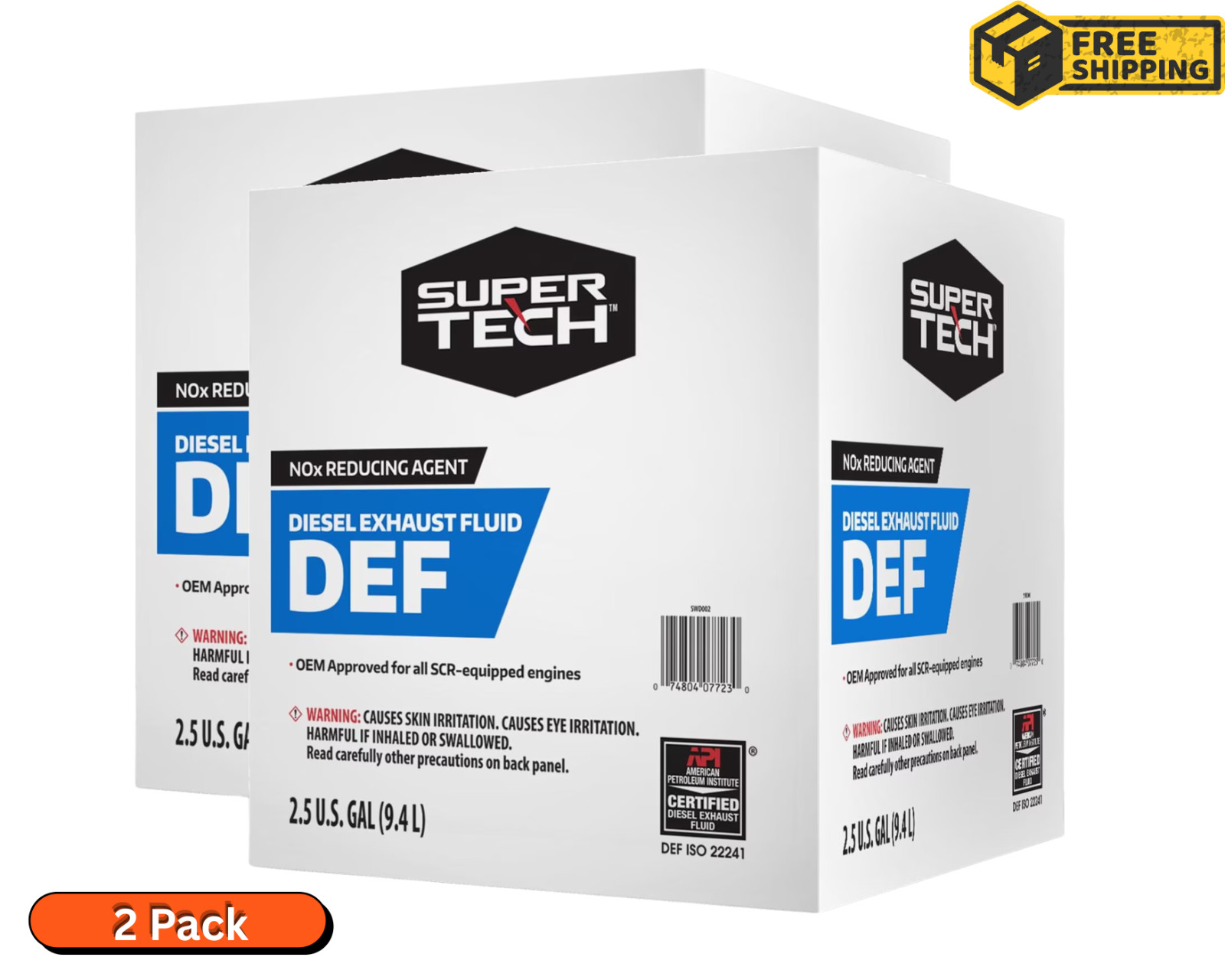 Super Tech DEF Diesel Exhaust Fluid, Made in USA, 2.5 Gallon (9. L), 2-Pack