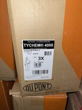 DUPONT TYCHEM 4000 SL COVERALL SIZE 3X, WHITE, 12 PC CASE, SL122BWH3X001200 picture