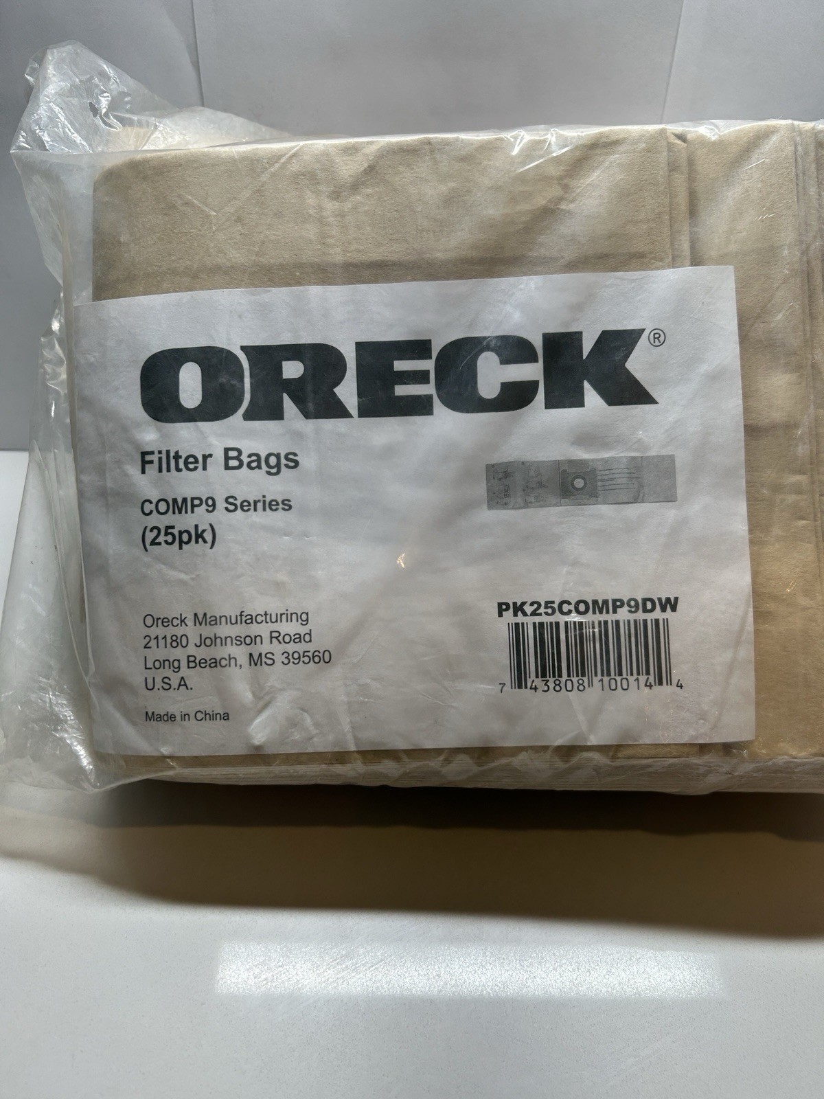 Oreck COMP9 Series Filtered Paper Filter Bags 25 Pack PK25COMP9DW Oreck COMP9 Series Filtered Paper Filter Bags 25 Pack PK25COMP9DW