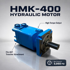 HMK-400 Cycloid Hydraulic Motor for AGT Trencher Attachment 1-1/4