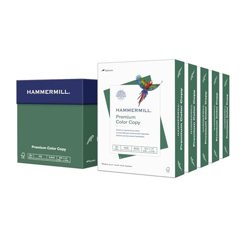 5 REAM, 100 BRIGHT - HAMMERMILL PRINTER PAPER, PREMIUM COLOR 28 LB PAPER, 8.5 X 5 REAM, 100 BRIGHT - HAMMERMILL PRINTER PAPER, PREMIUM COLOR 28 LB PAPER, 8.5 X