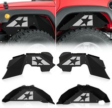 Front & Rear Inner Fender Liners Compatible with 2007-2018 Jeep Wrangler JK & JK picture