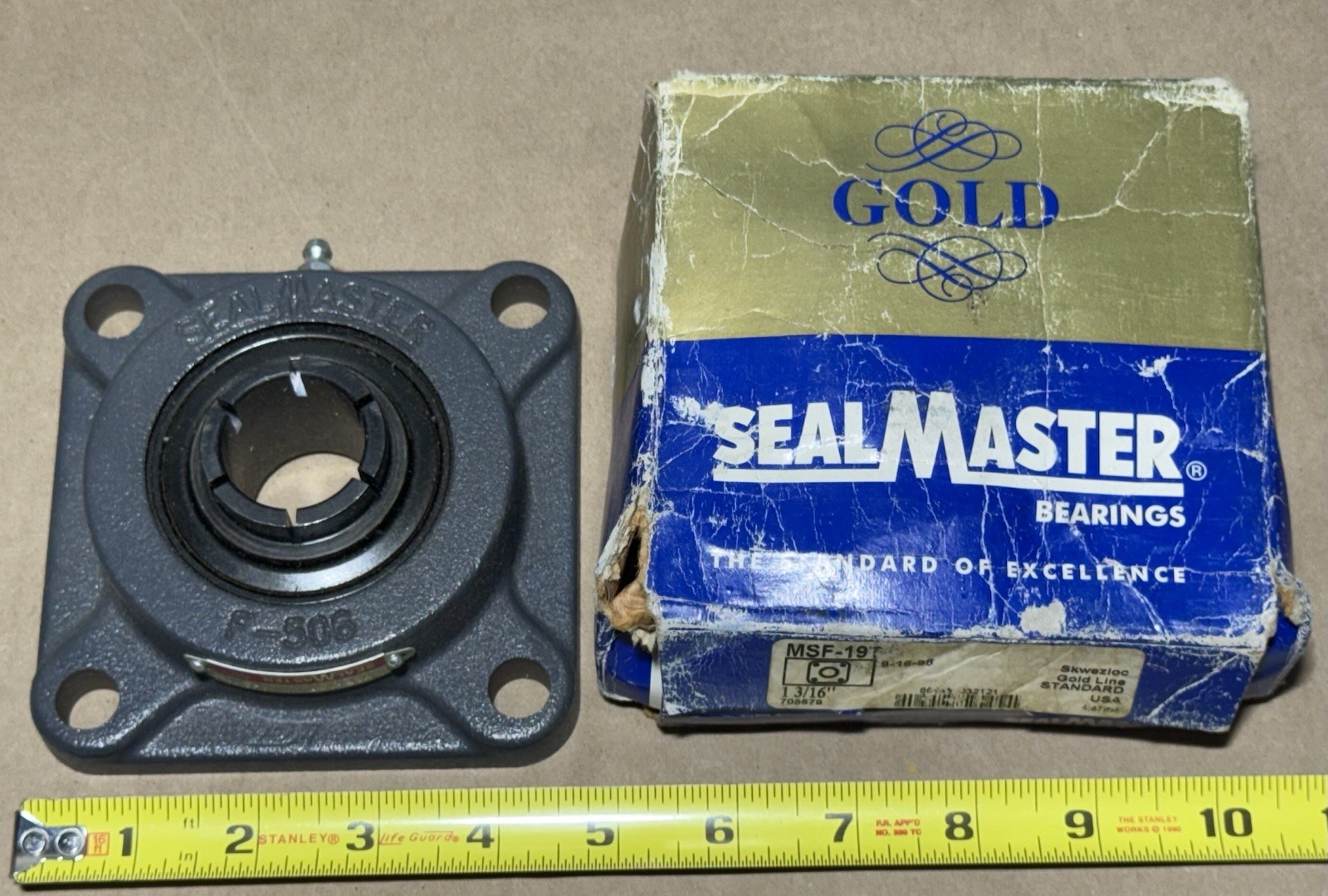 SEALMASTER MSF-19T 1-3/16 4 BOLT FLANGE BEARING F-506 SEALMASTER MSF-19T 1-3/16 4 BOLT FLANGE BEARING F-506