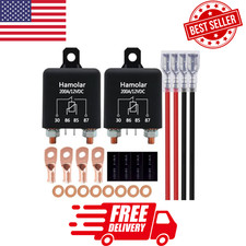 2 Pack 12V 200 Amp Continuous Duty Relay Switch Car Starter Heavy Duty Split ... picture