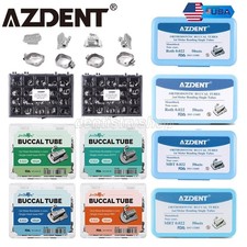 AZDENT Dental Ortho Metal Buccal Tube Bondable Roth MBT 1st 2nd Molar Non-conv picture