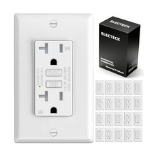 ELECTECK 20 Pack GFCI Outlets 20 Amp, Outdoor GFI, ETL Listed, White picture