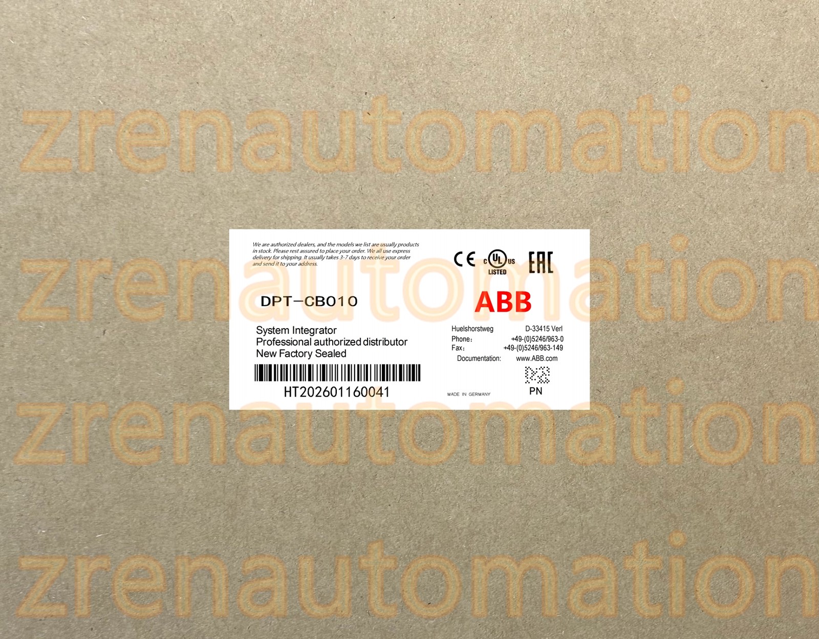 DPT-CB010 ABB PLC Module New in box Fast Shipping HTQ0 DPT-CB010 ABB PLC Module New in box Fast Shipping HTQ0