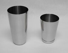 2 Piece Martini BAR COCKTAIL SHAKER Stainless Steel Boston Flair Mixing Tin Set picture