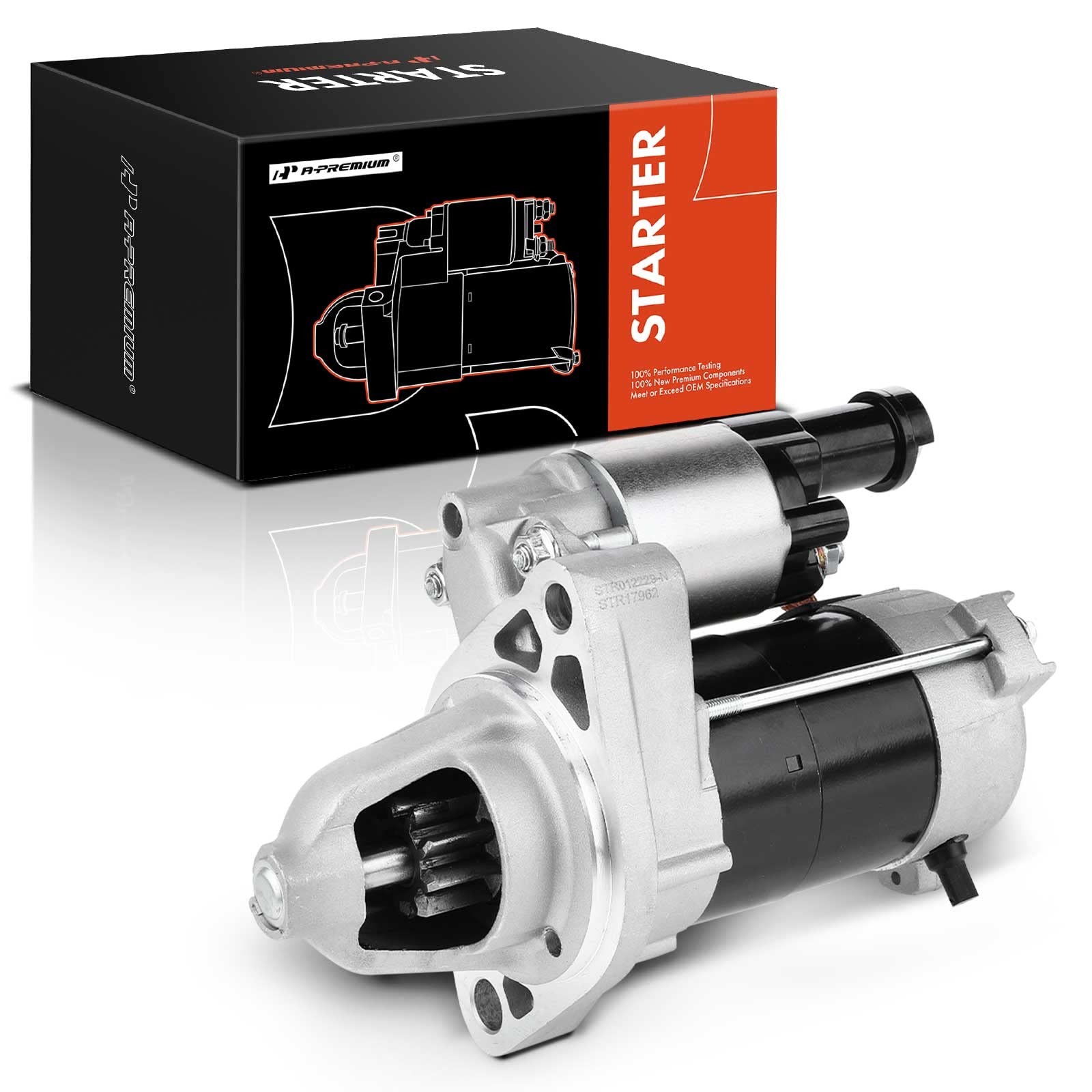 Starter Motor, 12V 1.1KW 9 Teeth Clockwise, Compatible with Honda