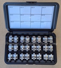 Burndy WDIEKITCU crimper crimping 12pc Stainless Steel W die set copper #8-500 picture