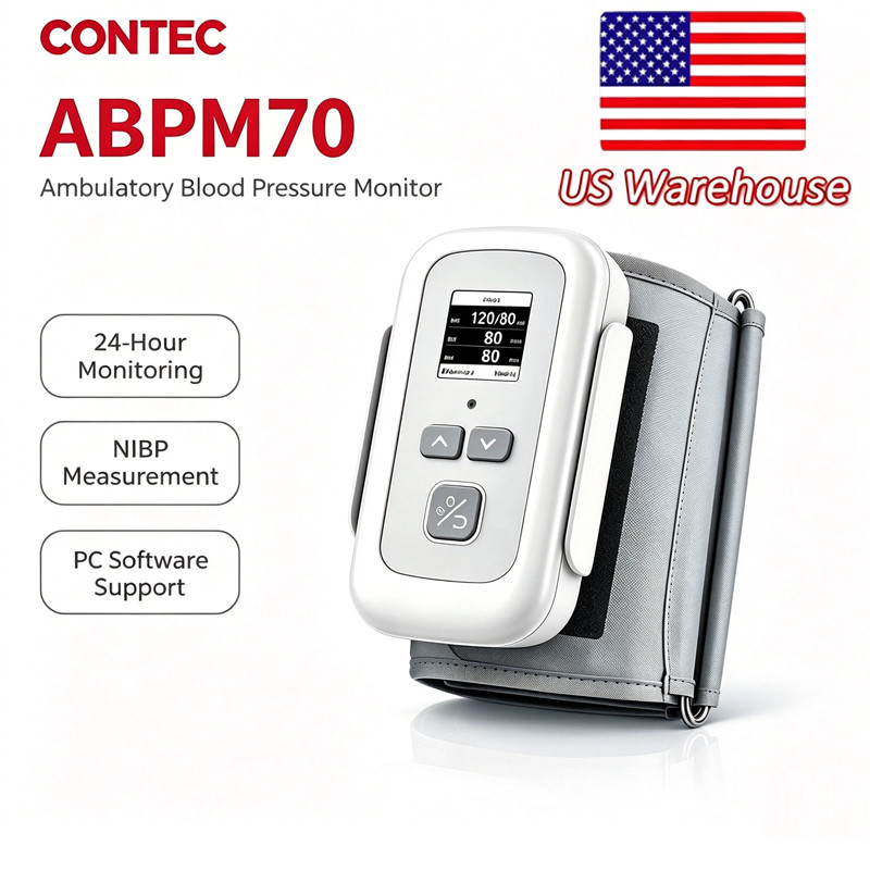 SHIP From USA CONTEC ABPM70 Blood Pressure Monitor Upper Arm NIBP Holter Machine SHIP From USA CONTEC ABPM70 Blood Pressure Monitor Upper Arm NIBP Holter Machine