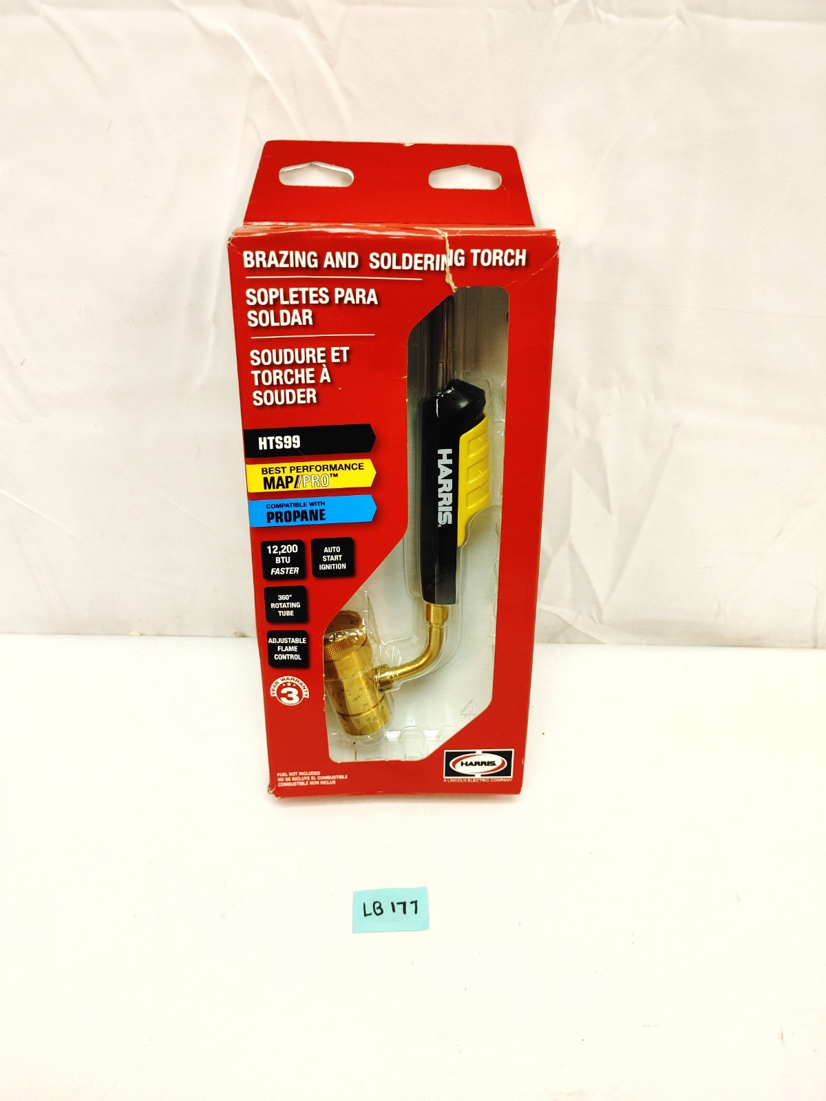 Harris HTS99 Single Auto-Ignite Swivel Air Fuel Hand Torch, MAP-Pro gas/Propane Harris HTS99 Single Auto-Ignite Swivel Air Fuel Hand Torch, MAP-Pro gas/Propane