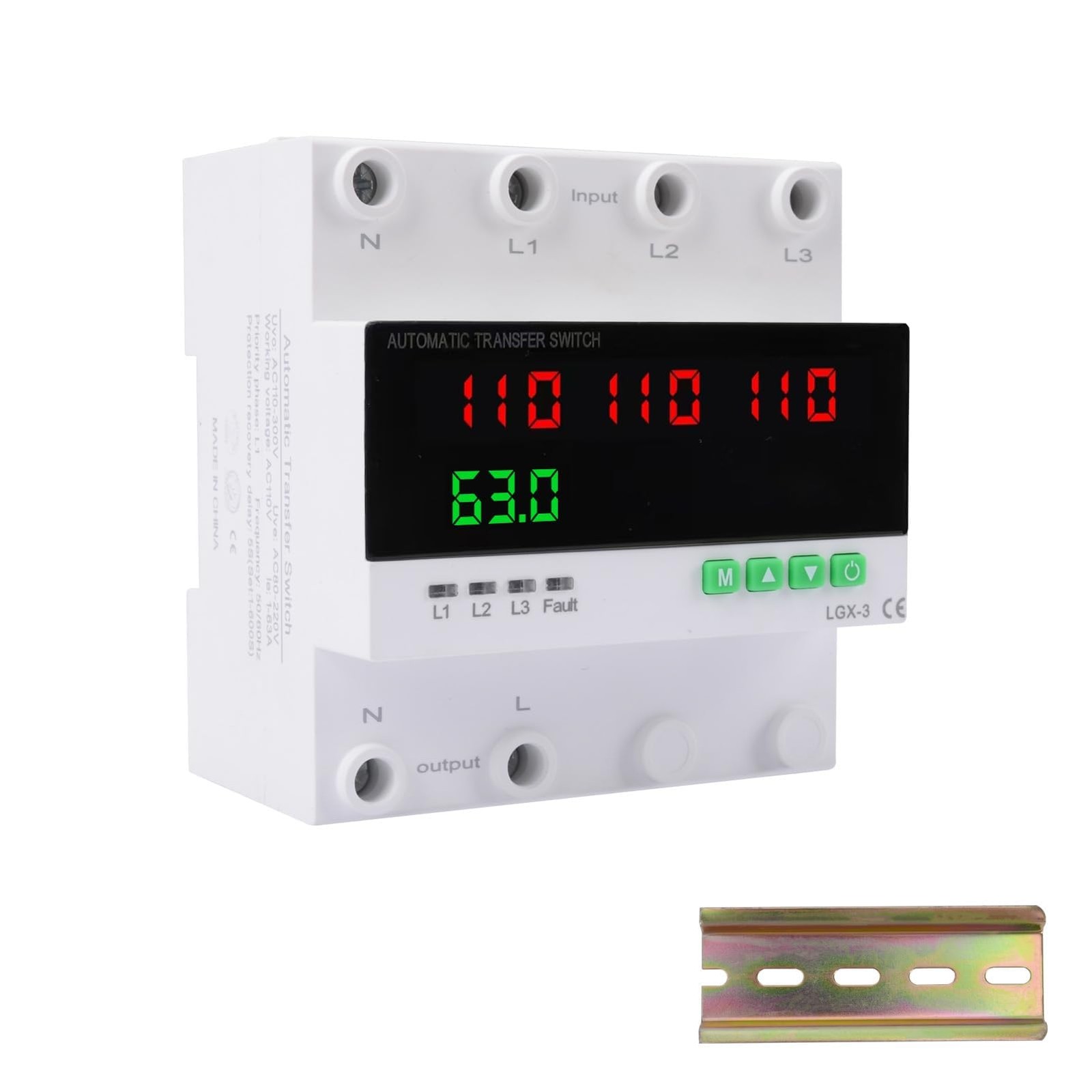 63A 110/120V Triple Power Automatic Transfer Switch,Automatic Switching Betwe... 63A 110/120V Triple Power Automatic Transfer Switch,Automatic Switching Betwe...