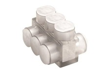 BURNDY BIBD6003 UNITAP Clear, Plastisol, Double Sided Entry, 3 Ports AL PLATED picture