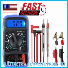 LCD Digital MULTIMETER Voltmeter Ammeter Ohmmeter Volt AC DC Tester Leads Meter picture