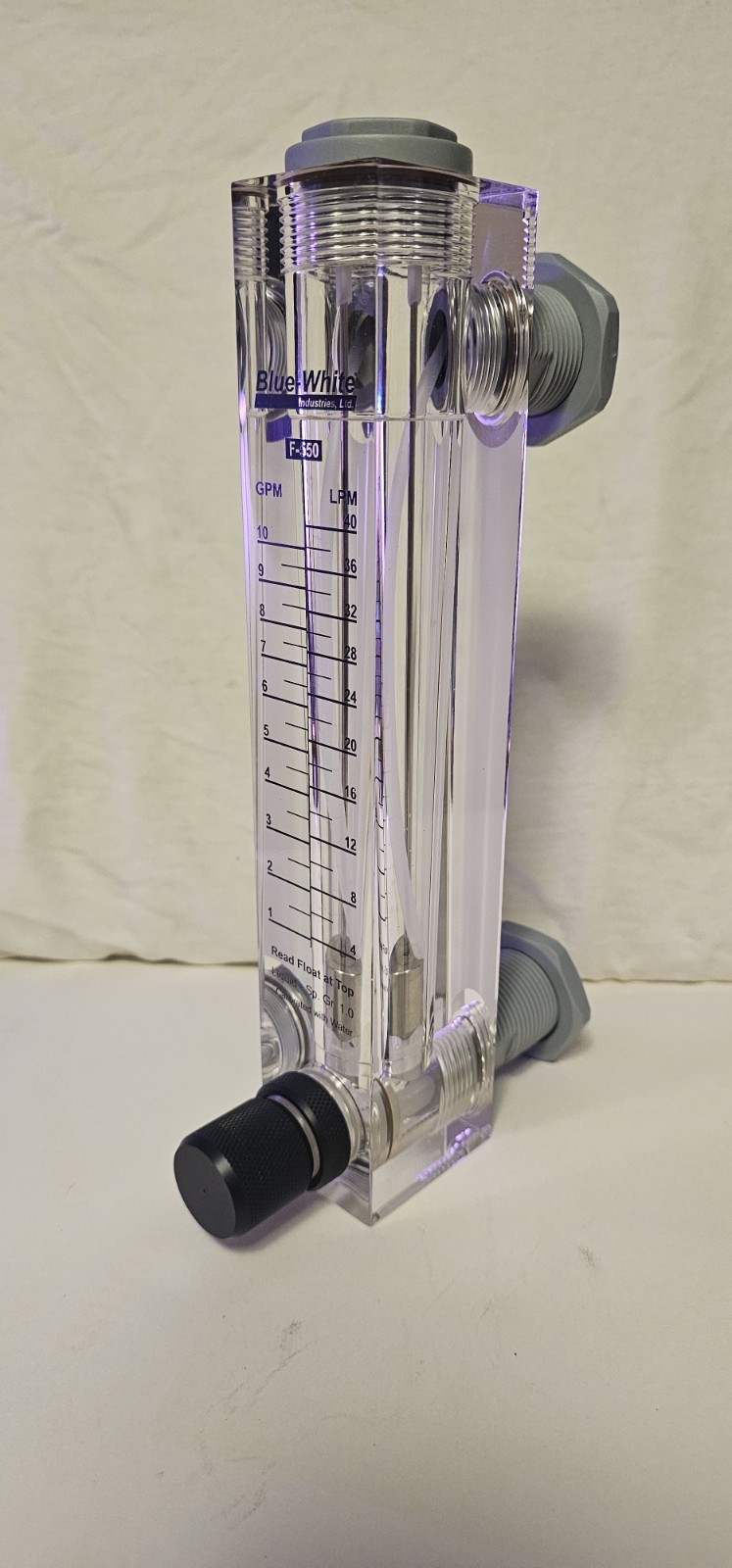 F-55010LA Blue-White Industries Adjustable Flow Meter 1-10GPM 1.0 F-55010LA Blue-White Industries Adjustable Flow Meter 1-10GPM 1.0