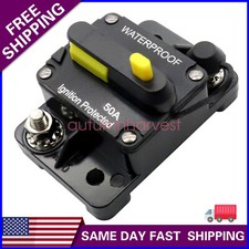 Circuit Breaker Reset 50AMP 12V DC Car Auto Marine Stereo Audio FuseInverter picture
