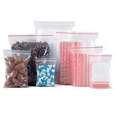 100-400 PCS Strong 2 Mil Clear Reclosable Zip Plastic Lock Bags Poly Zipper UL picture