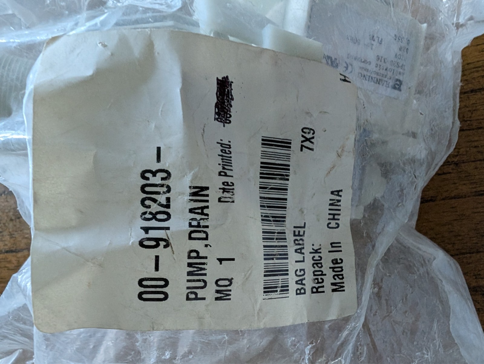 Hobart Pump,Drain 00-918203 - Commercial Appliance  120V, 60HZ