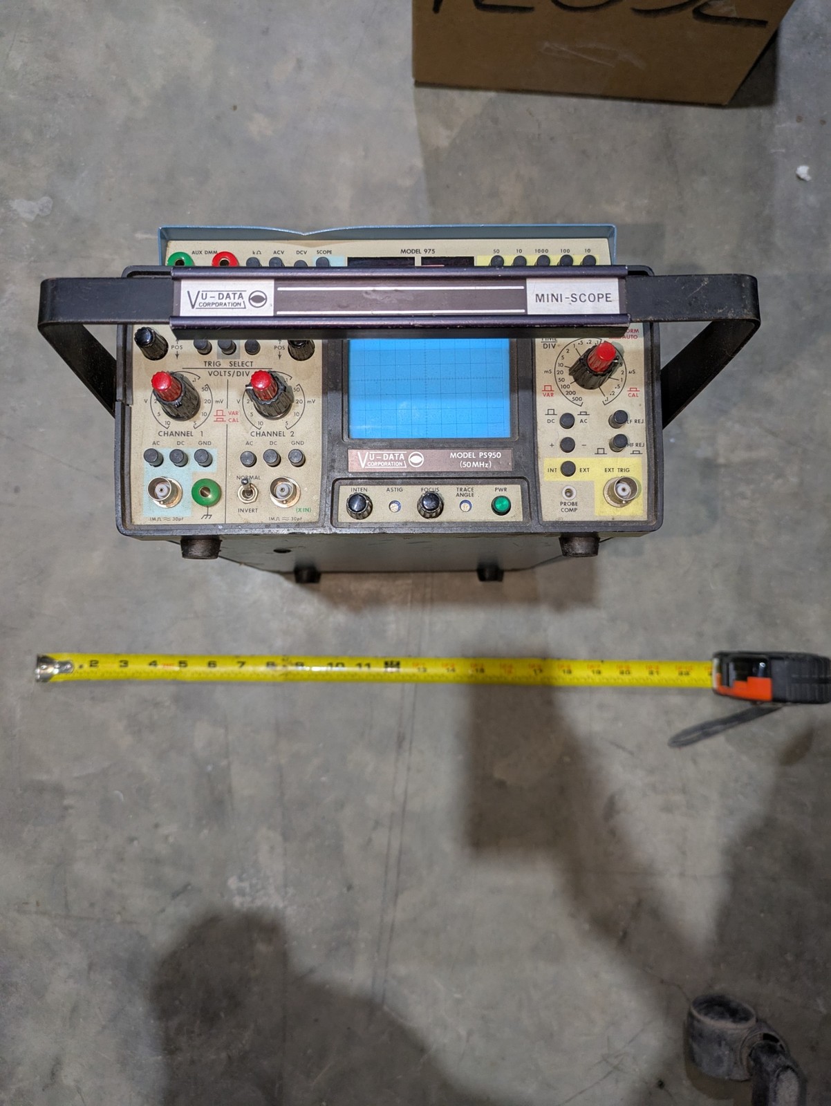 VU-DATA CORPORATION 950A/975B 100-240V 50-400HZ 25-45W OSCILLOSCOPE MODEL PS950 VU-DATA CORPORATION 950A/975B 100-240V 50-400HZ 25-45W OSCILLOSCOPE MODEL PS950