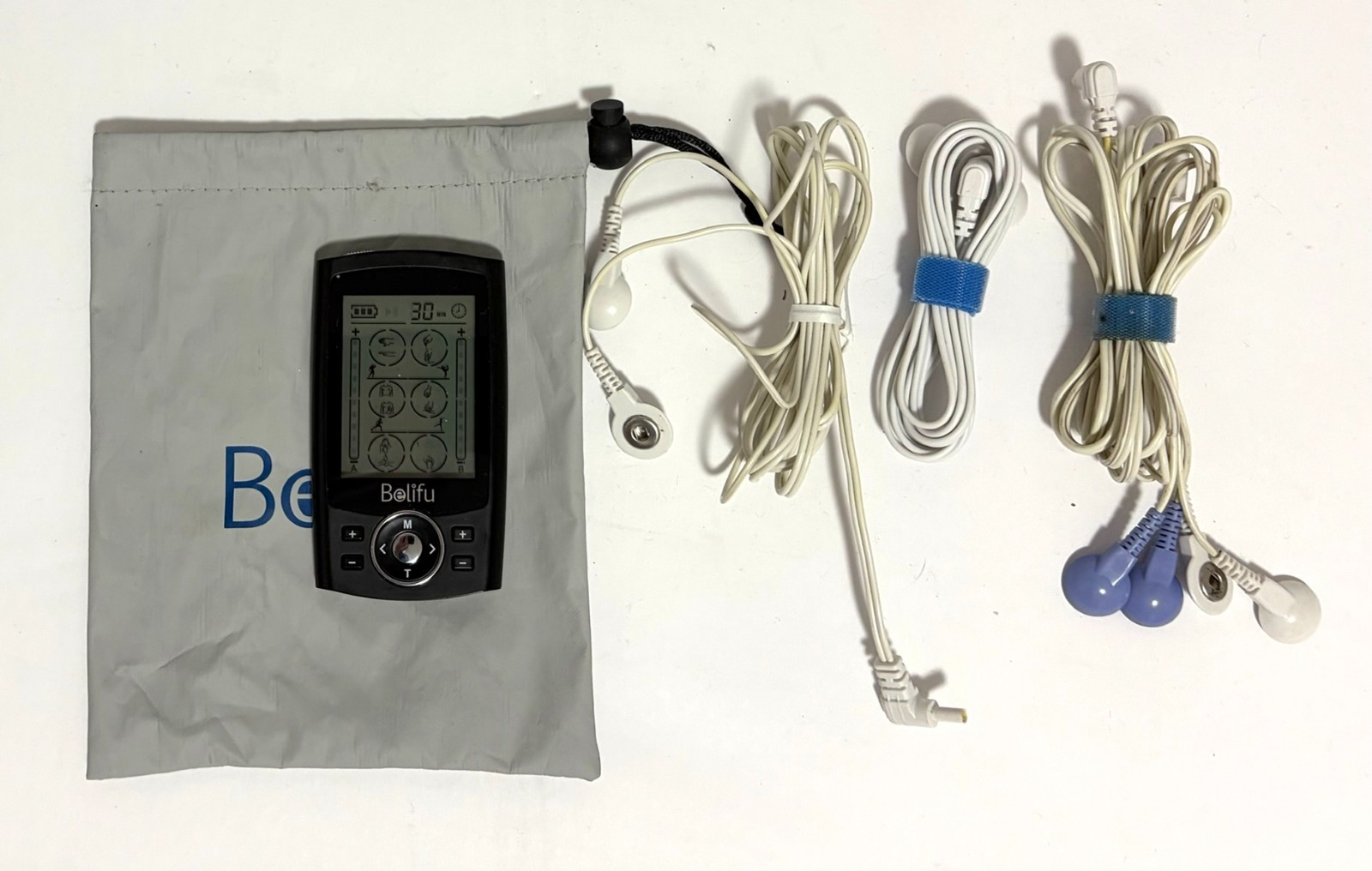 Belifu Dual Channel TENS EMS Unit 24 Modes Muscle Stimulator SM9126 Device Cabls Belifu Dual Channel TENS EMS Unit 24 Modes Muscle Stimulator SM9126 Device Cabls