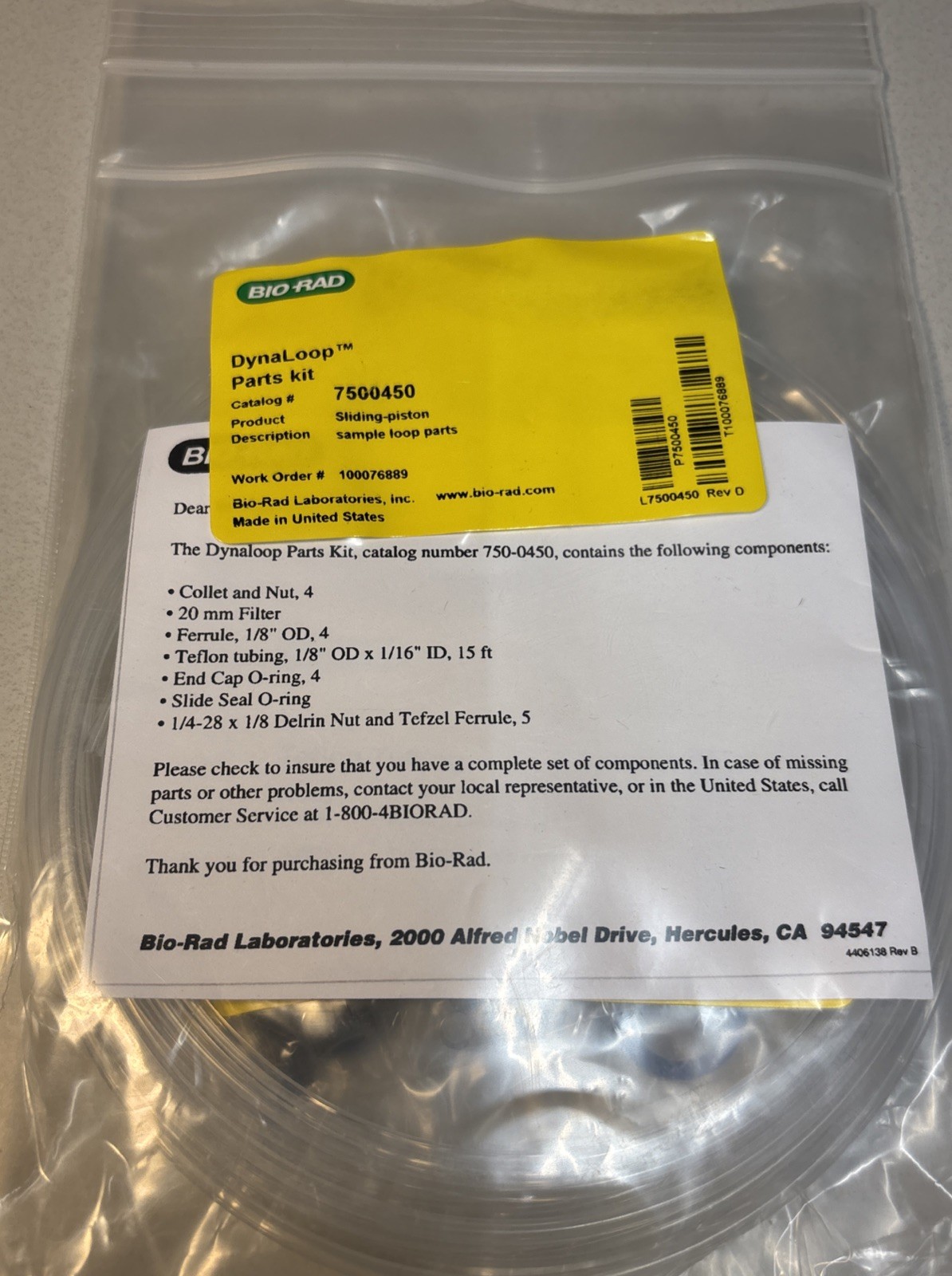 Bio-Rad DynaLoop Superloop Parts Kit 7500450 Bio-Rad DynaLoop Superloop Parts Kit 7500450