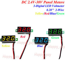 DC 2.4-30V Digital LED Indicator Voltage Meter 5V 12V 24V Car Battery Voltmeter picture