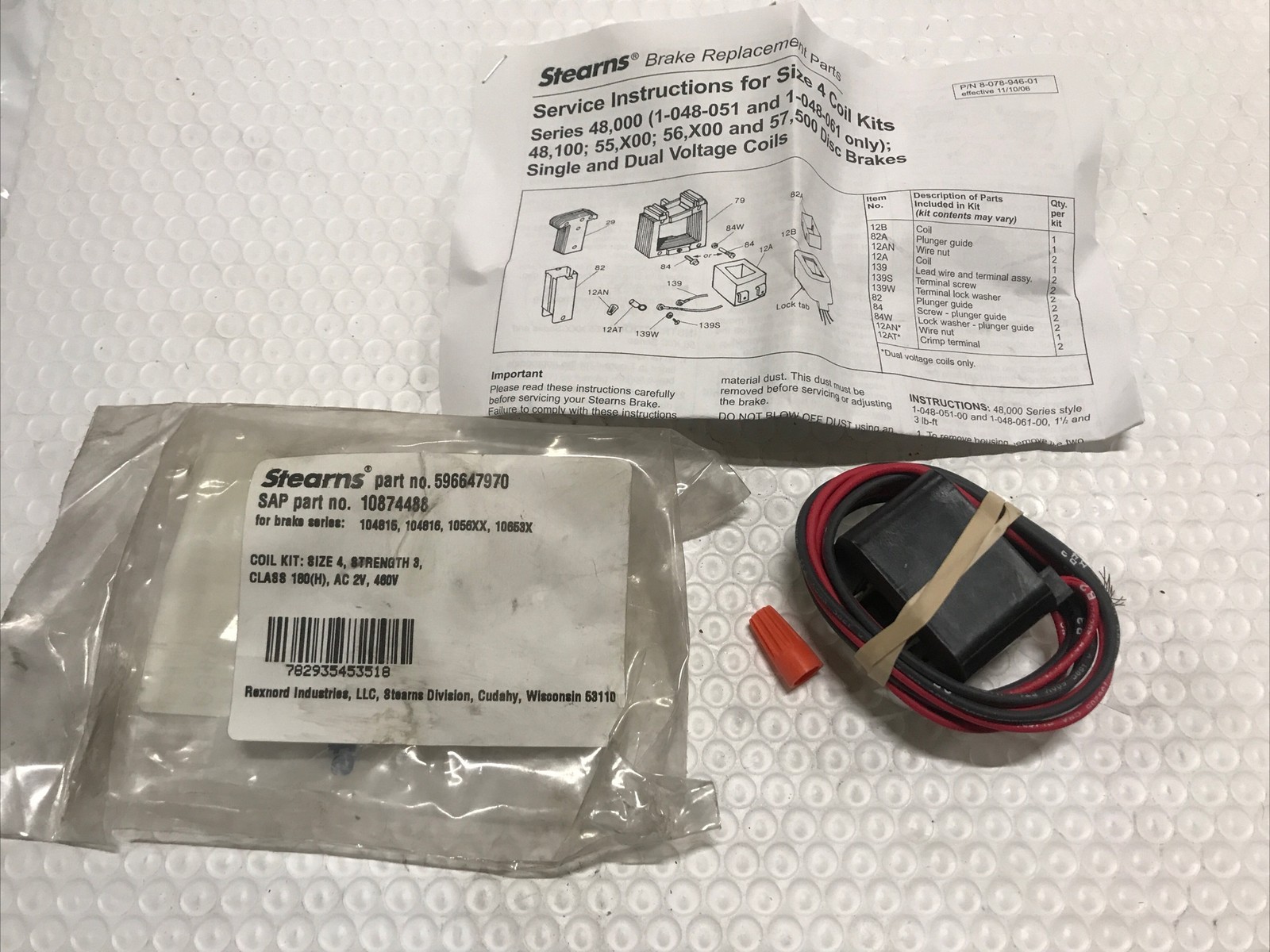 596647970 Stearns Brakes & Clutches KIT - Coil 460 V, Coils Replacement Part