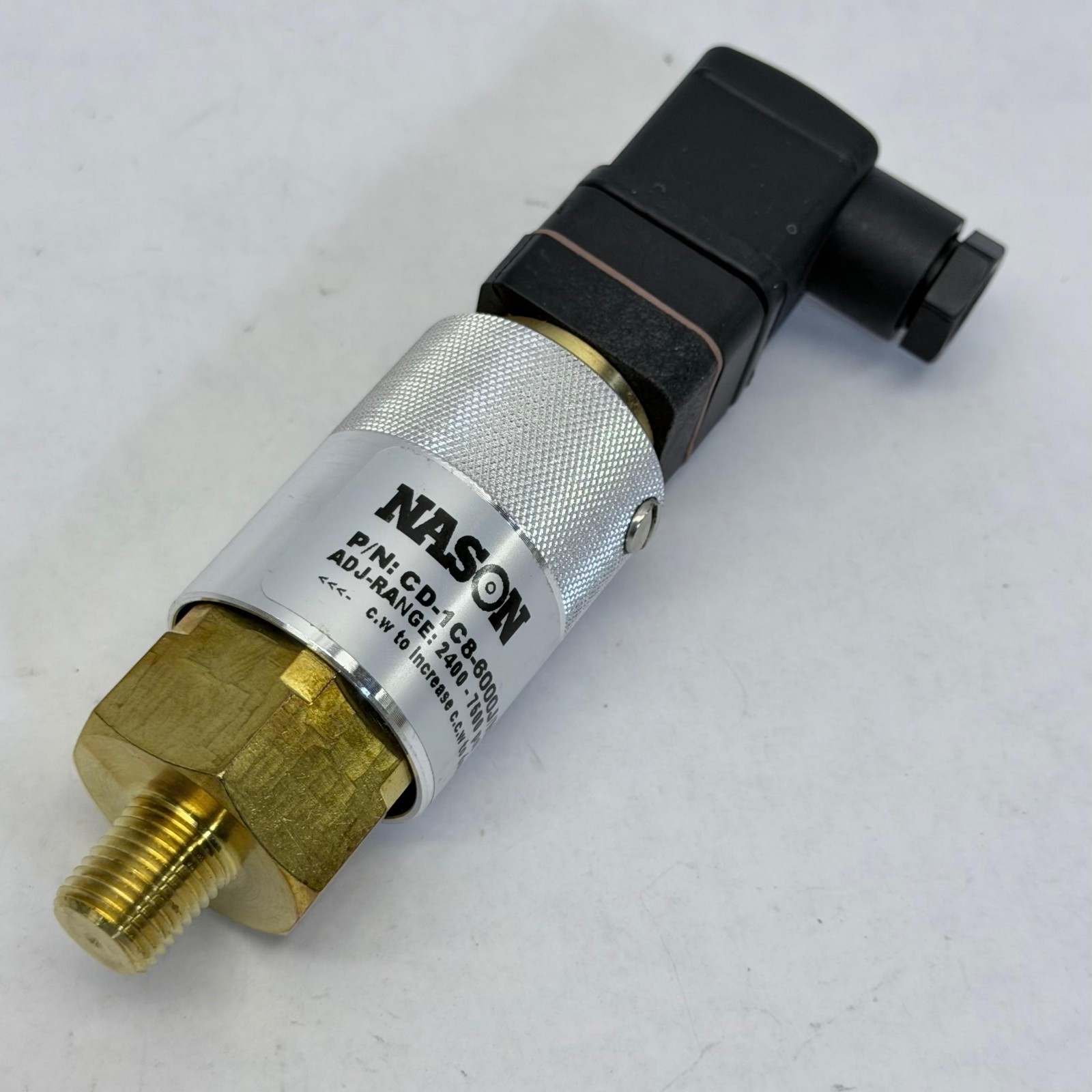 NASON CD-1C8-6000J/HR ADJUSTABLE HIGH PRESSURE SWITCH ADJ-RANGE 2400 - 7500PSI