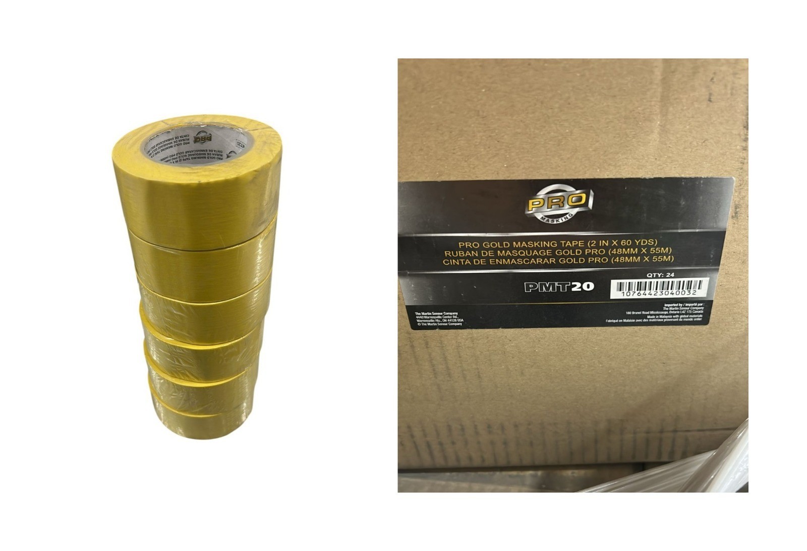 Masking Tape-Pro Gold Professional Grade 2 Inch-like 3M-24 rolls -Painters Tap Masking Tape-Pro Gold Professional Grade 2 Inch-like 3M-24 rolls -Painters Tap