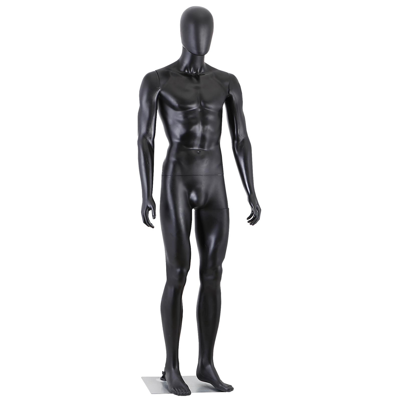 Full Body Male Mannequin with Metal Base Adjustable Dress Form mannequin Black Full Body Male Mannequin with Metal Base Adjustable Dress Form mannequin Black