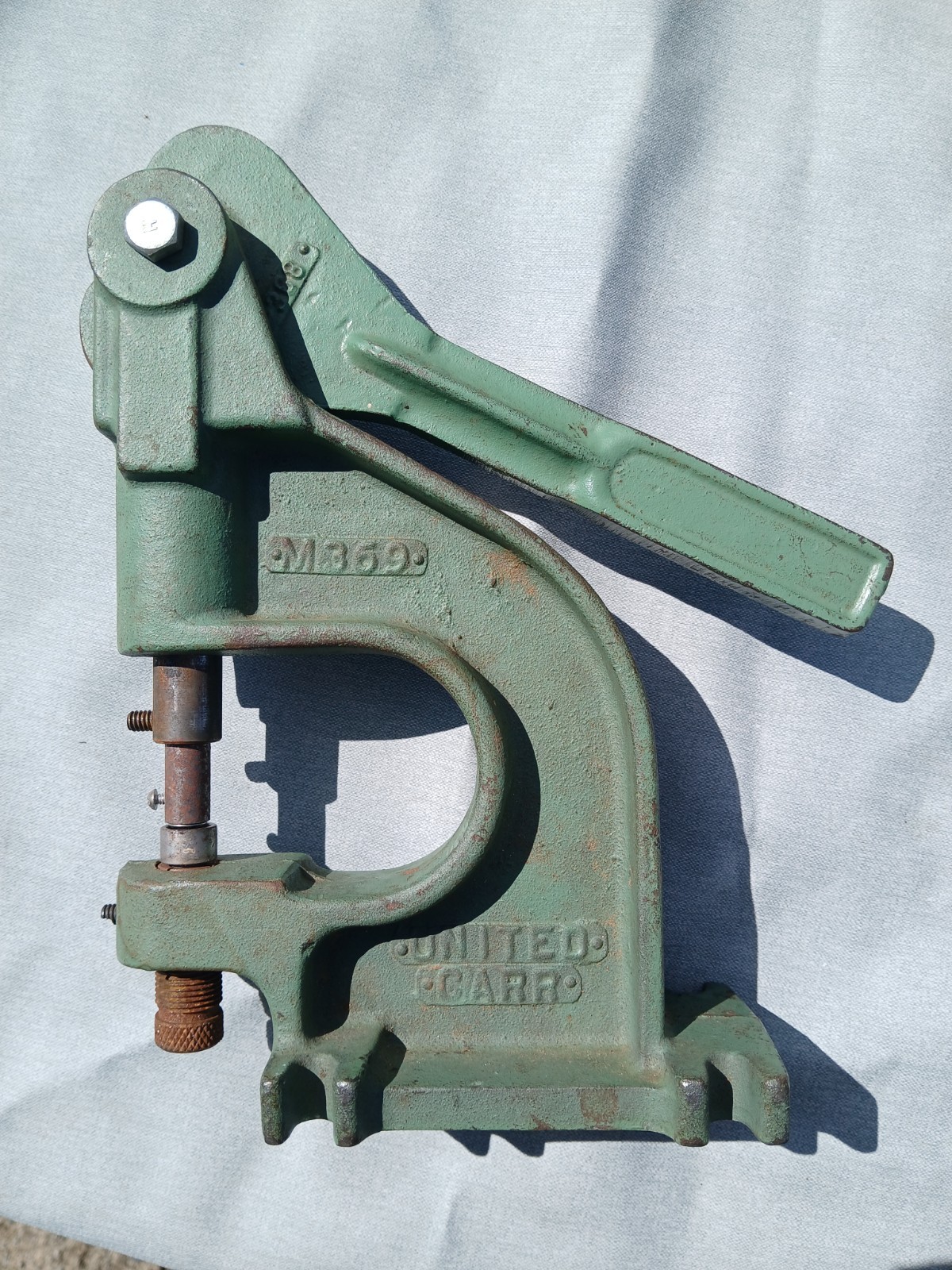 Vintage United Carr Fastener Press M369 Nice Grommet Die Vintage United Carr Fastener Press M369 Nice Grommet Die