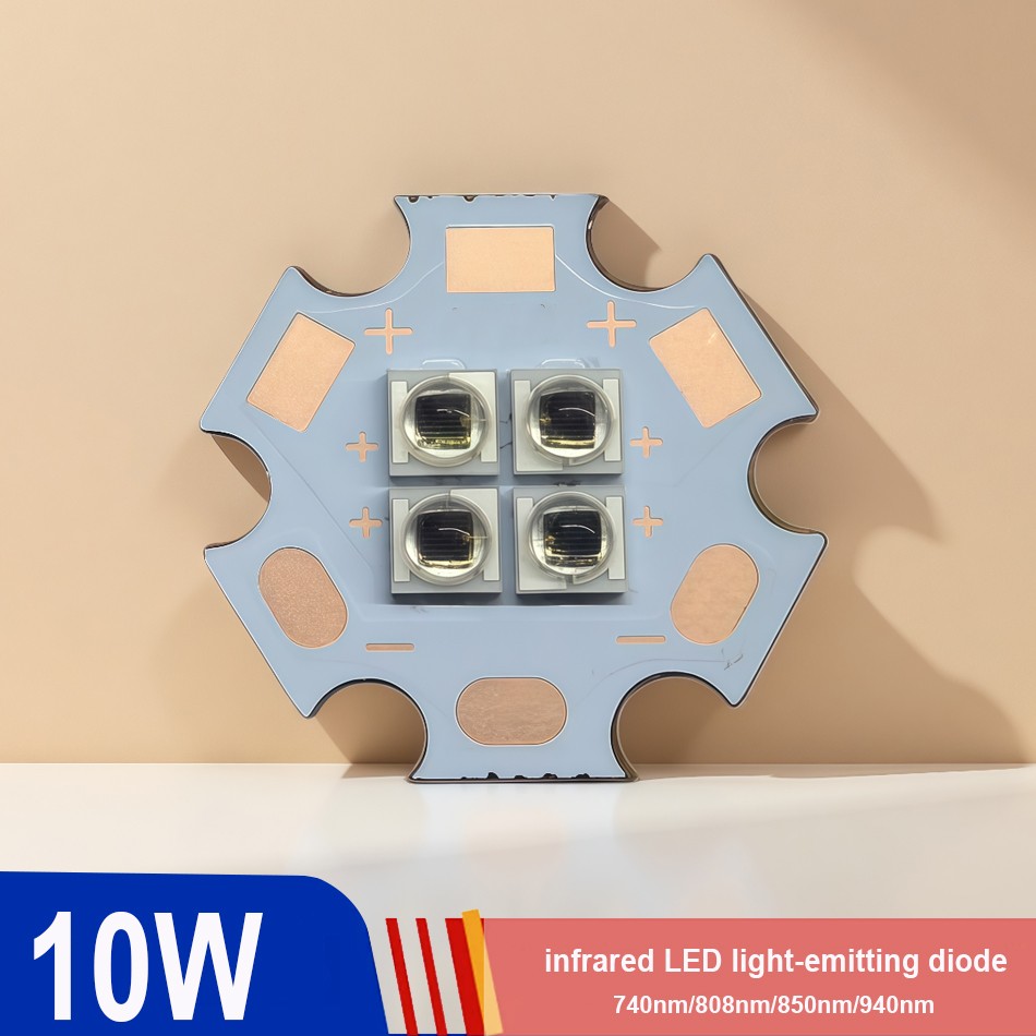 10W 3535 Infrared LED 4chips 4-LEDs IR 740nm 808nm 850nm 940nm 3V6V12V led bead 10W 3535 Infrared LED 4chips 4-LEDs IR 740nm 808nm 850nm 940nm 3V6V12V led bead