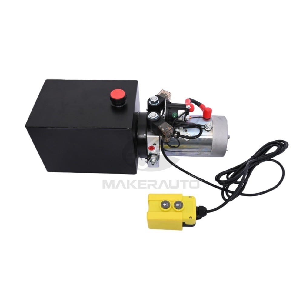 8 Quart Double Acting Hydraulic Pump Dump Trailer 12V DC Power Unit